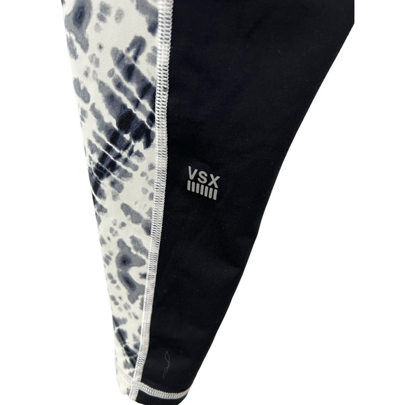 Victoria's Secret VSX Sport Knockout Women's Capri Leggings M Medium Black White - Picture 4 of 5